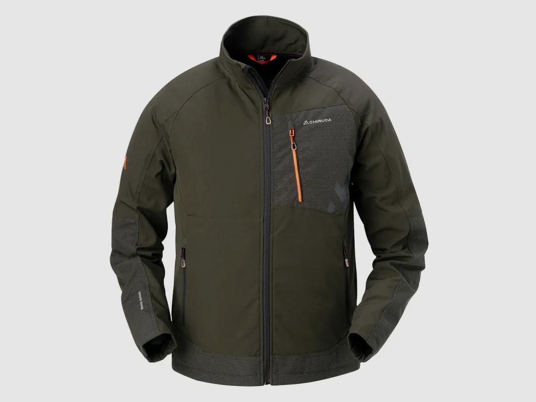 Chiruca Odisea green softshell jacket with ripstop reinforcements, image 2 of 14