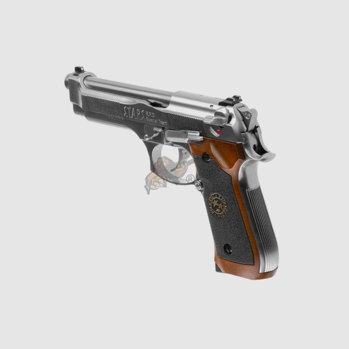 M92 Mod. Samurai Edge GBB CO2 Zilver Volledig Metaal (Zilver/Hout) Airsoft -F-