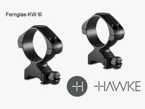 HAWKE 23021 2 pieces ring mounts 34 mm precision steel weaver medium