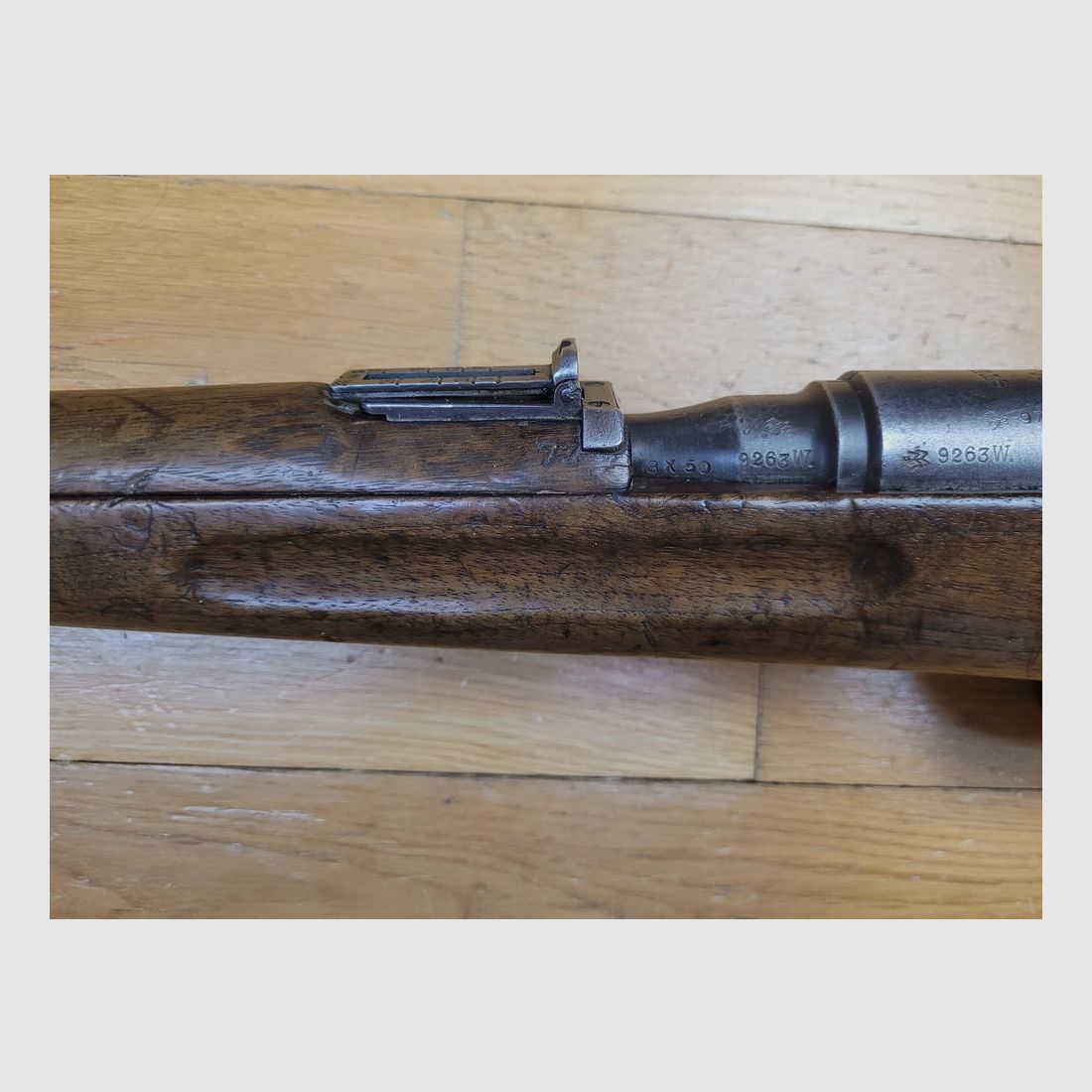 Venerabler und seltener österreichischer Kavallerie-Mosqueton M95 (nicht 95/30!) – Originalkaliber aus 14-18 in 8×50 Mannlicher (und nicht in 8x56R nach 1930) – Mannlicher-Clip verfügbar – Arsenal von Steyr und 100% original – Kategorie D – Sehr selten und in insgesamt gutem Zustand, Bild 29 von 31