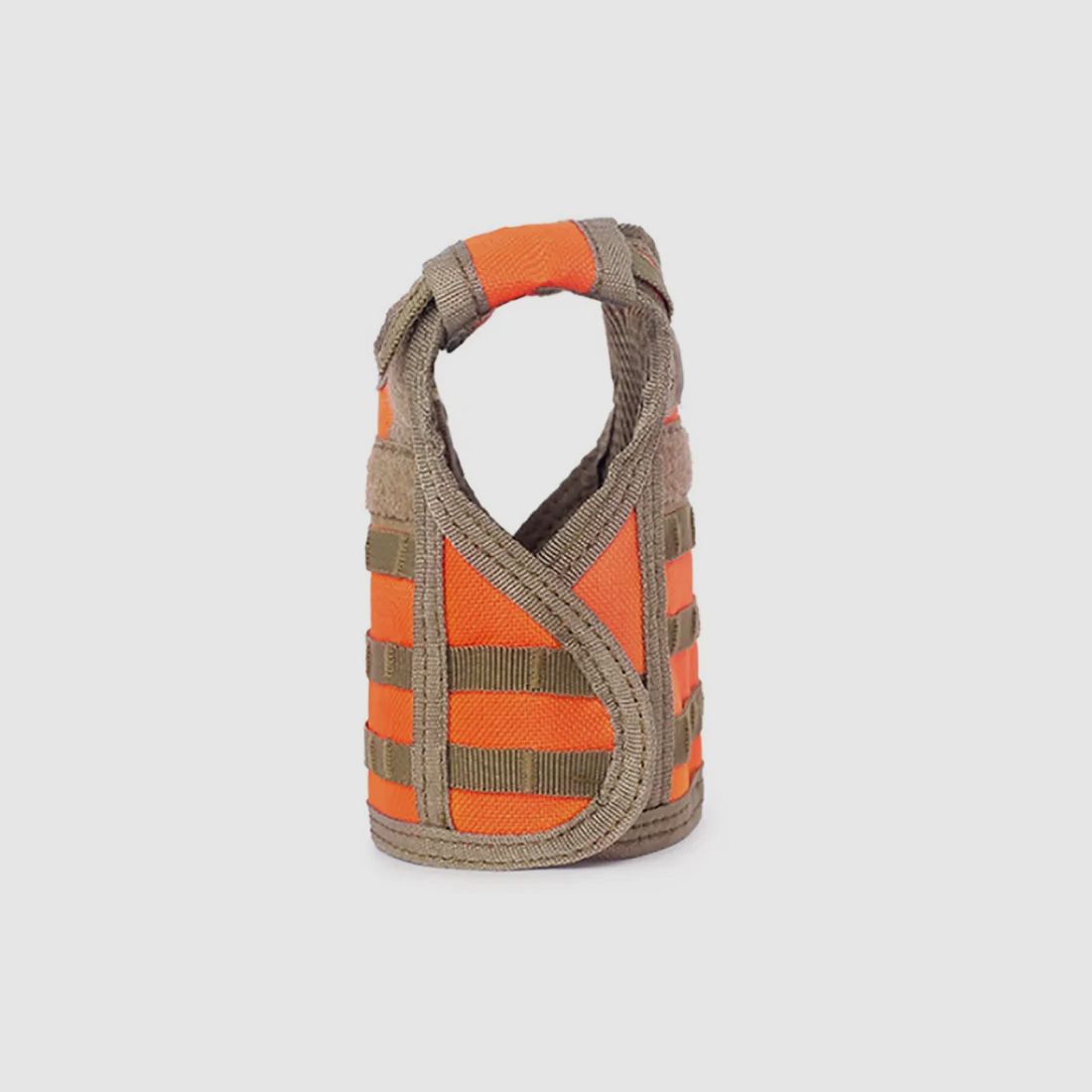 Mini protective vest for beer bottle / wine bottle / thermos bottle - orange red