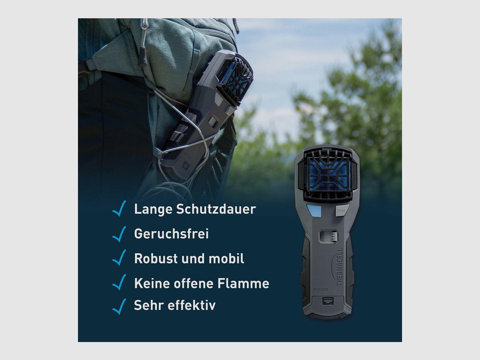 THERMACELL 920204 Mückenabwehr Handgerät MR-450 grau ZoneCheck