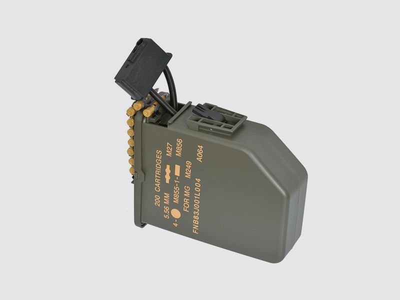 6000rd Boxagazine für M249 AEG- Olive