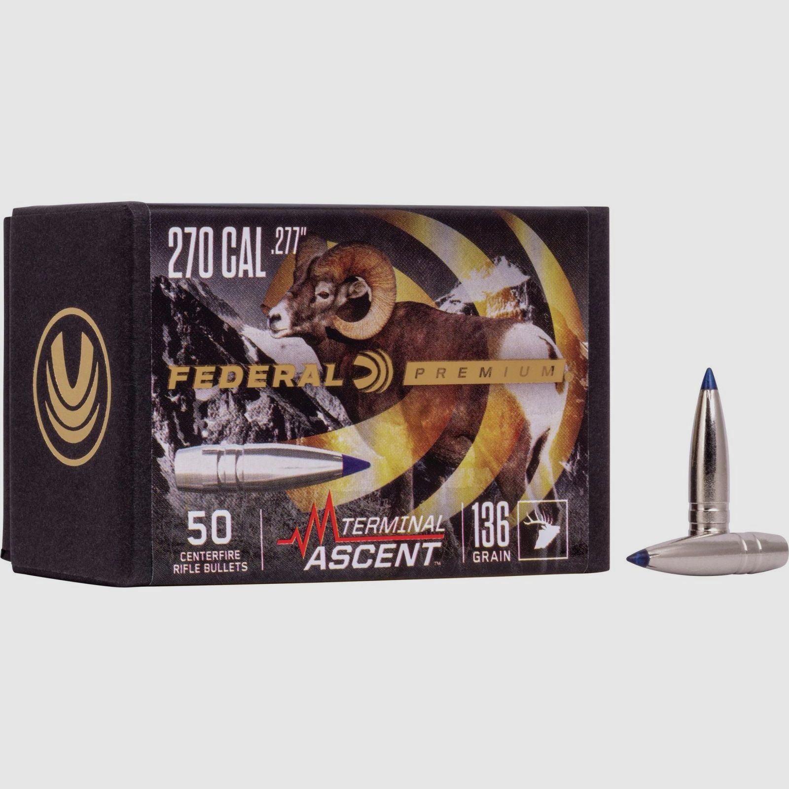 Federal Geschoss .270 / .277 Terminal Ascent 136GR 50 Stück #PB277TA1