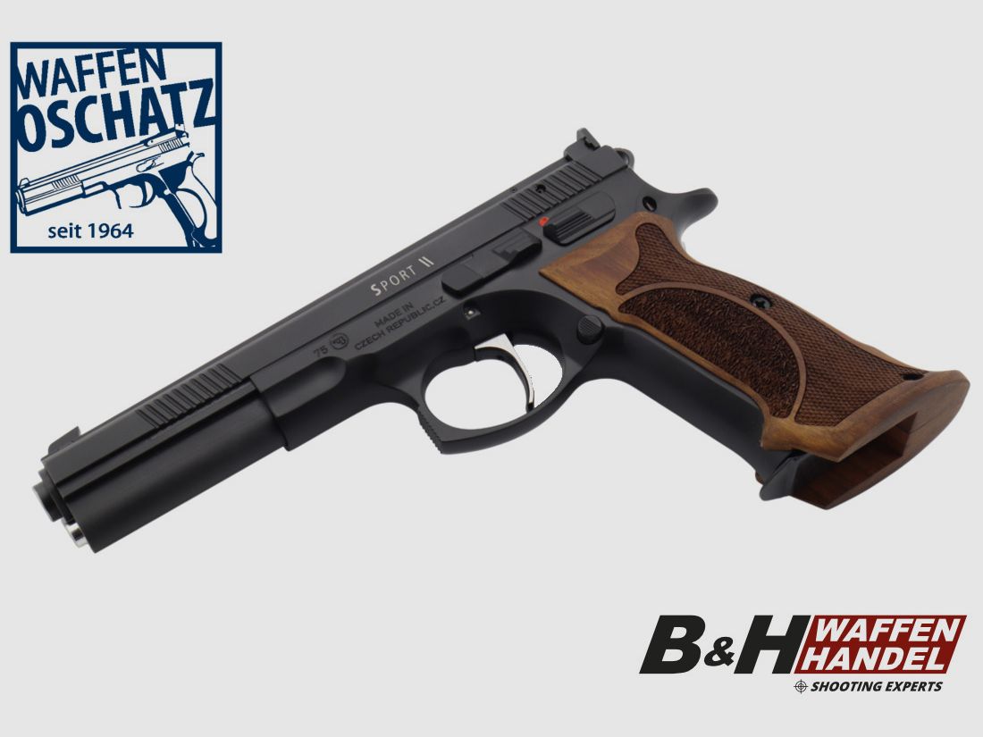  Waffen Oschatz Sport II SA 6" Longslide Matchpistole Nussbaum Matchgriff original von Waffen-Oschatz Stuttgart CZ75