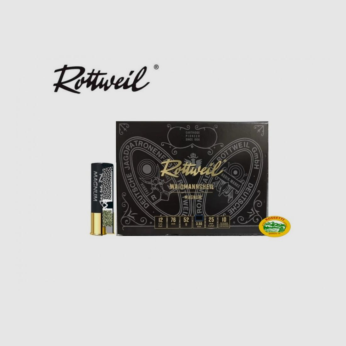 ROTTWEIL Patronen Waidmanncheil Magnum Kal.12 gr.52 pb.4