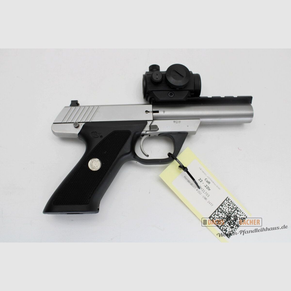 Pistola Colt 22 cal. .22lr con mirino Sutter WB2477, immagine 3 di 3