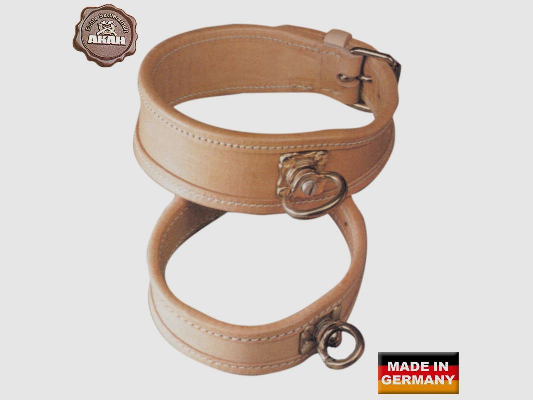 AKAH welding collar made of Fahl leather – Size: L