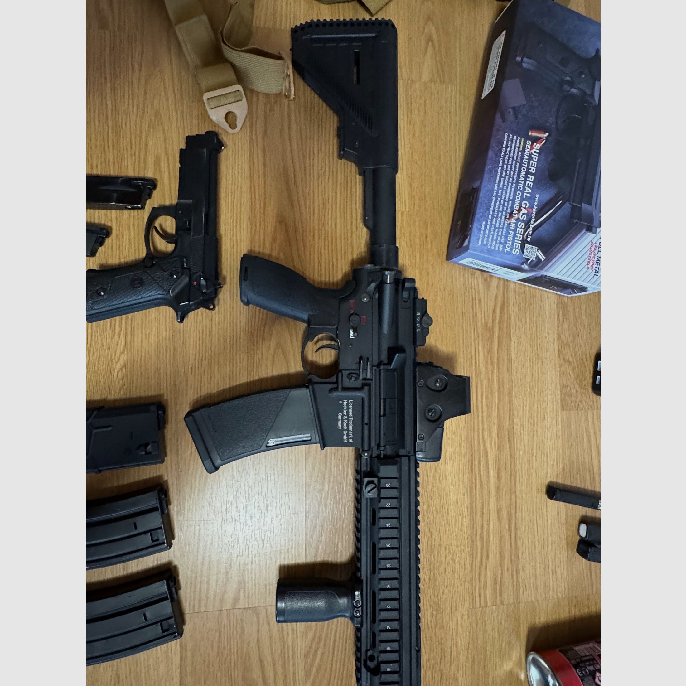 HK416 S-AEG FULLL METALL Umarex & Beretta M9 Greengas Full Metall 
