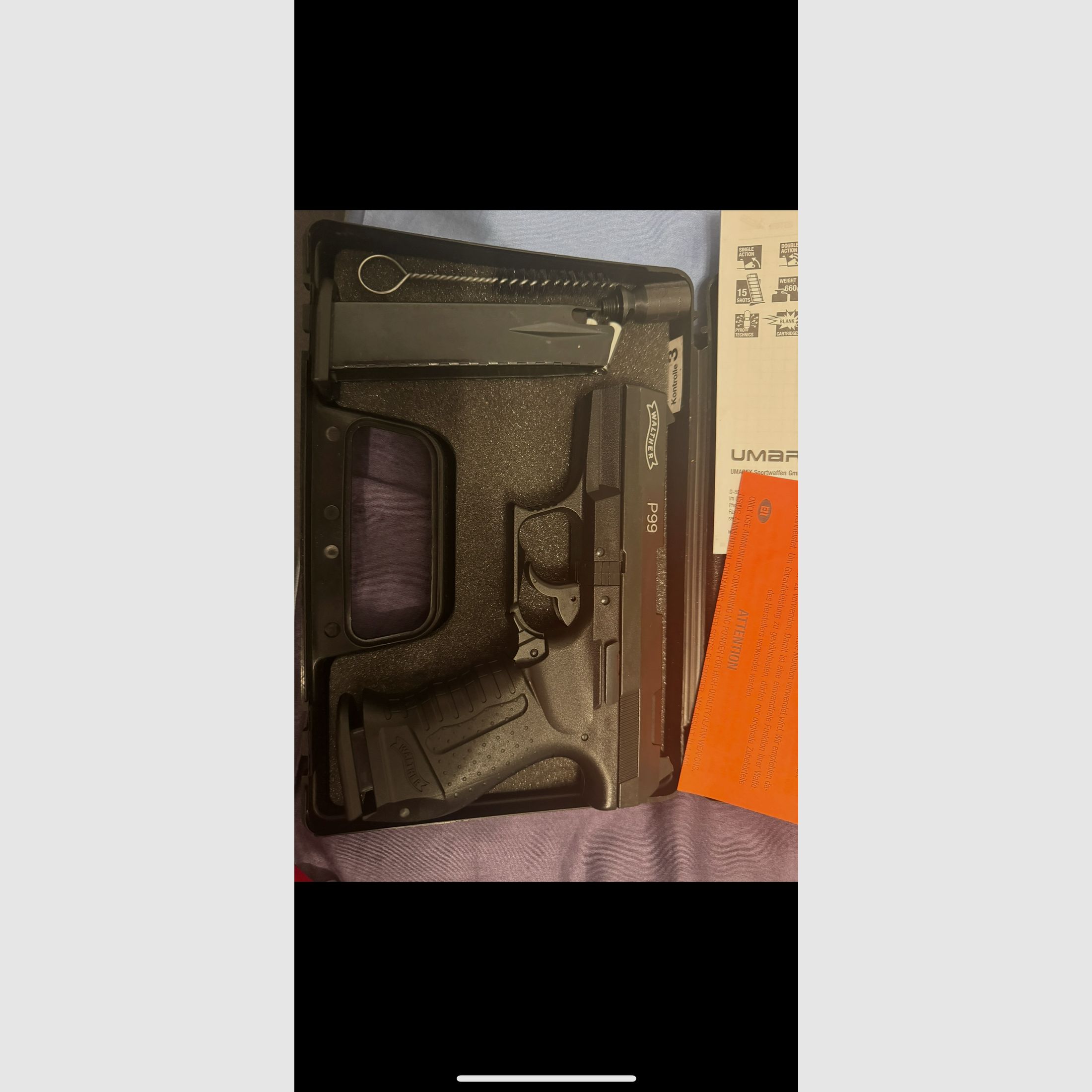 Walther p99  mit 2 Magazine 