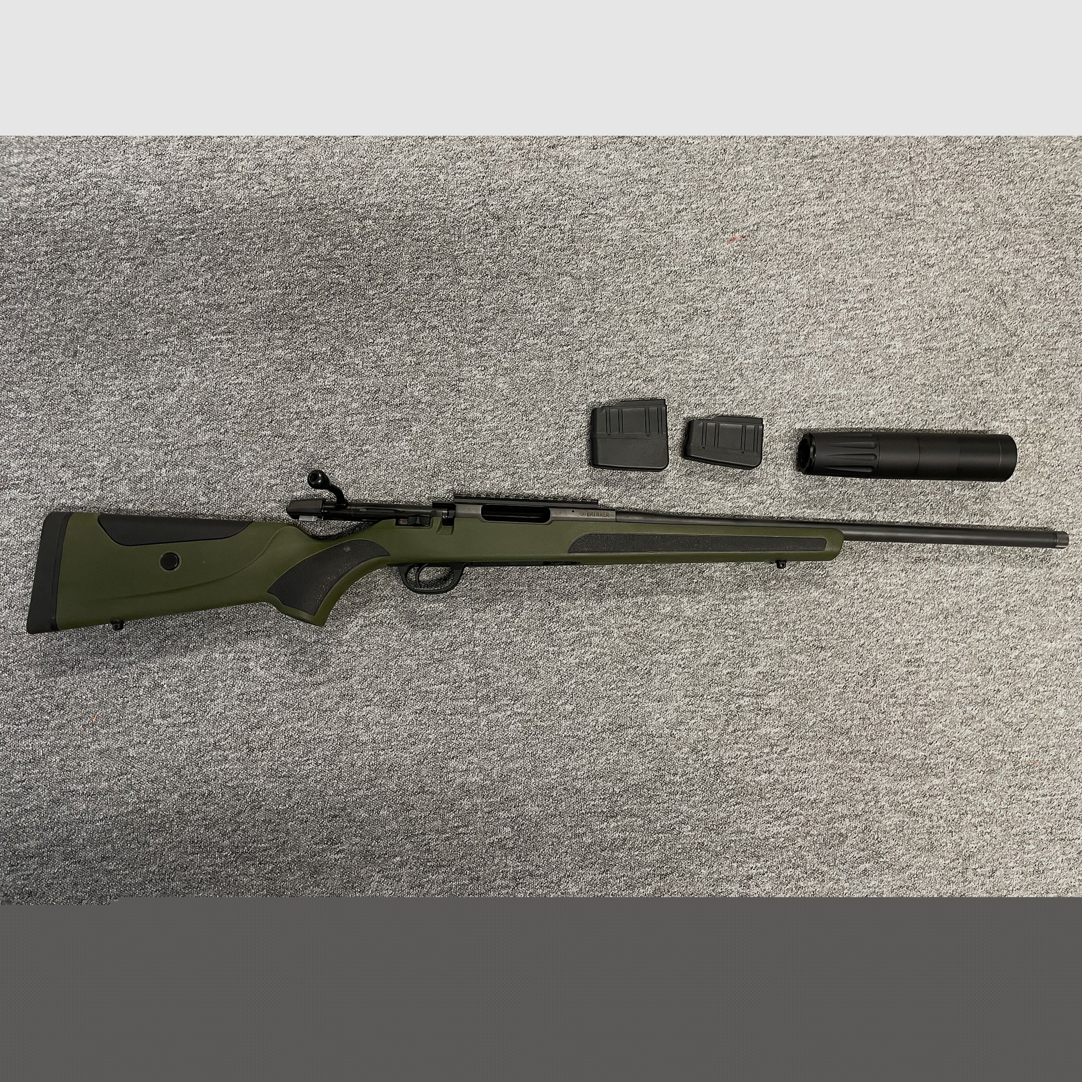 Brenner BR20 .308 Win. Polimer zielony + Tłumik SD 21