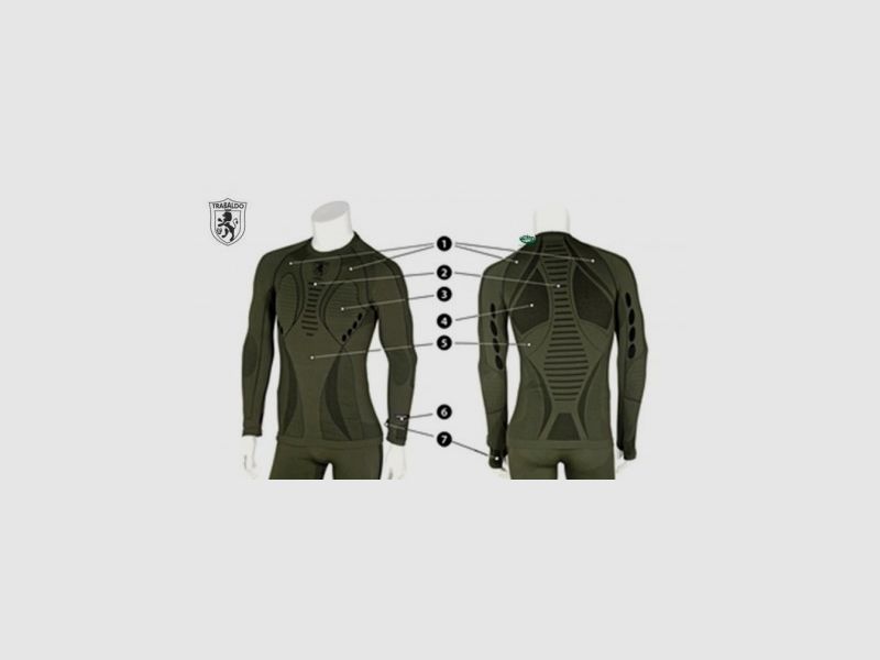TRABALDO T-shirt intime modèle à manches longues vert