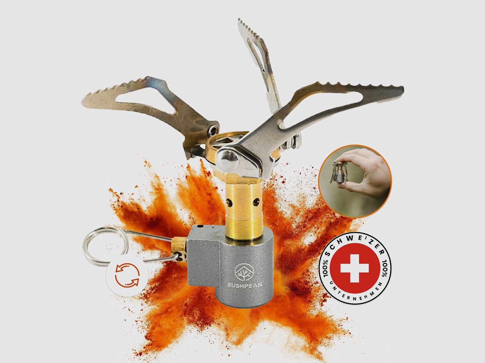 Bushpeak Gaskocher Mini - 3000W