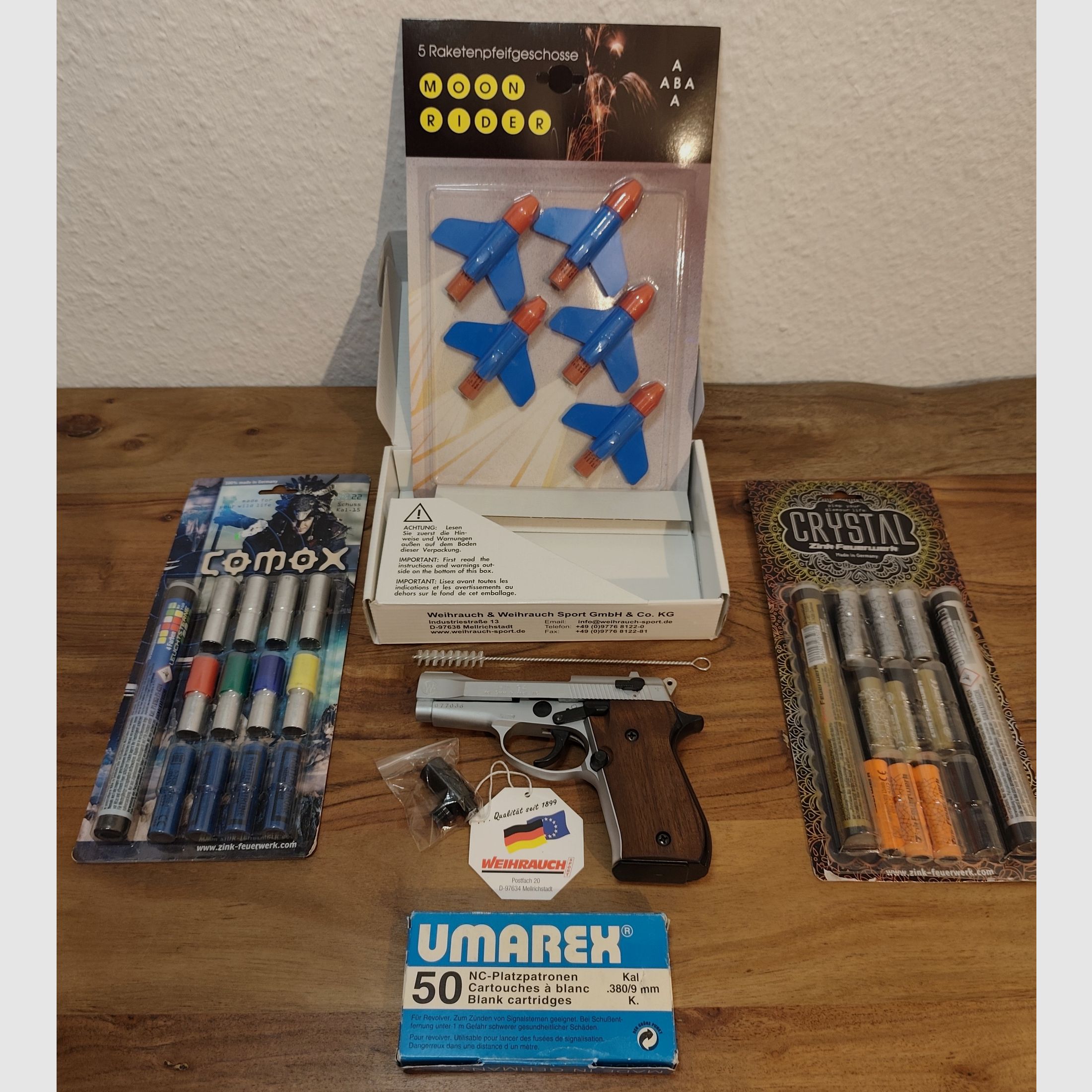 Weihrauch HW 94 Steal Look braune Echtholzgriffe PTB 855 Großes Smmler-Set, Bild 9 von 11
