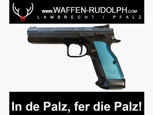 CZ TS2 US-EDITION (wie TS2 silber, nur mit blauen Griffschalen) 9mm Pistole