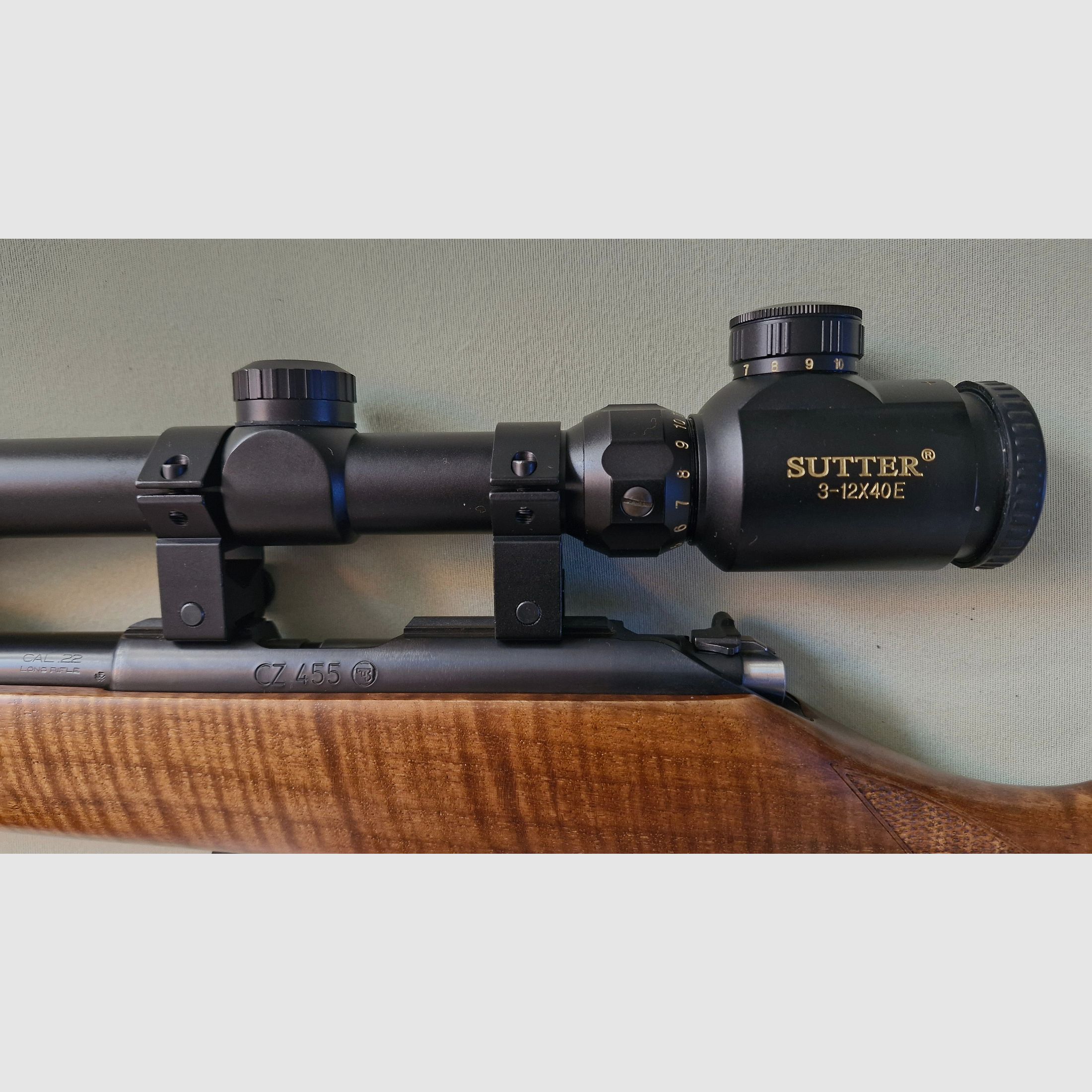 KK bolt-action rifle CZ ZKM 455 Luxus .22lfb with scope (red dot) and aluminum transport case all like new
