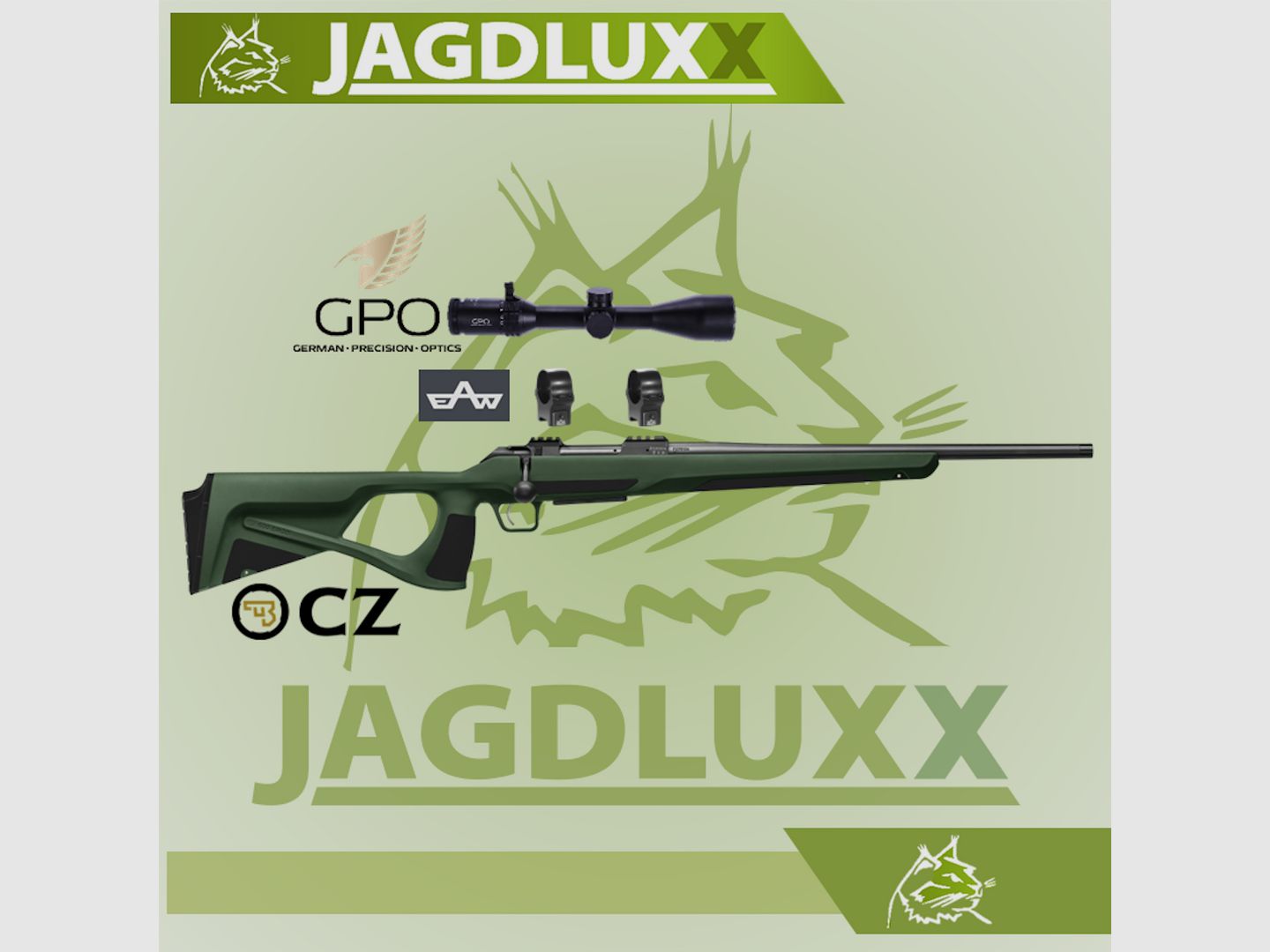 CZ 600+ Ergo Repetierbchse komplett mit GPO Spectra 6x 2-12x50 G4i Fiber Optik