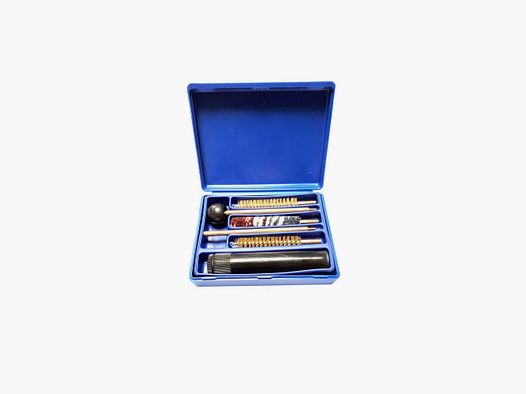 Kit de nettoyage bleu arme de poing laiton cal 9