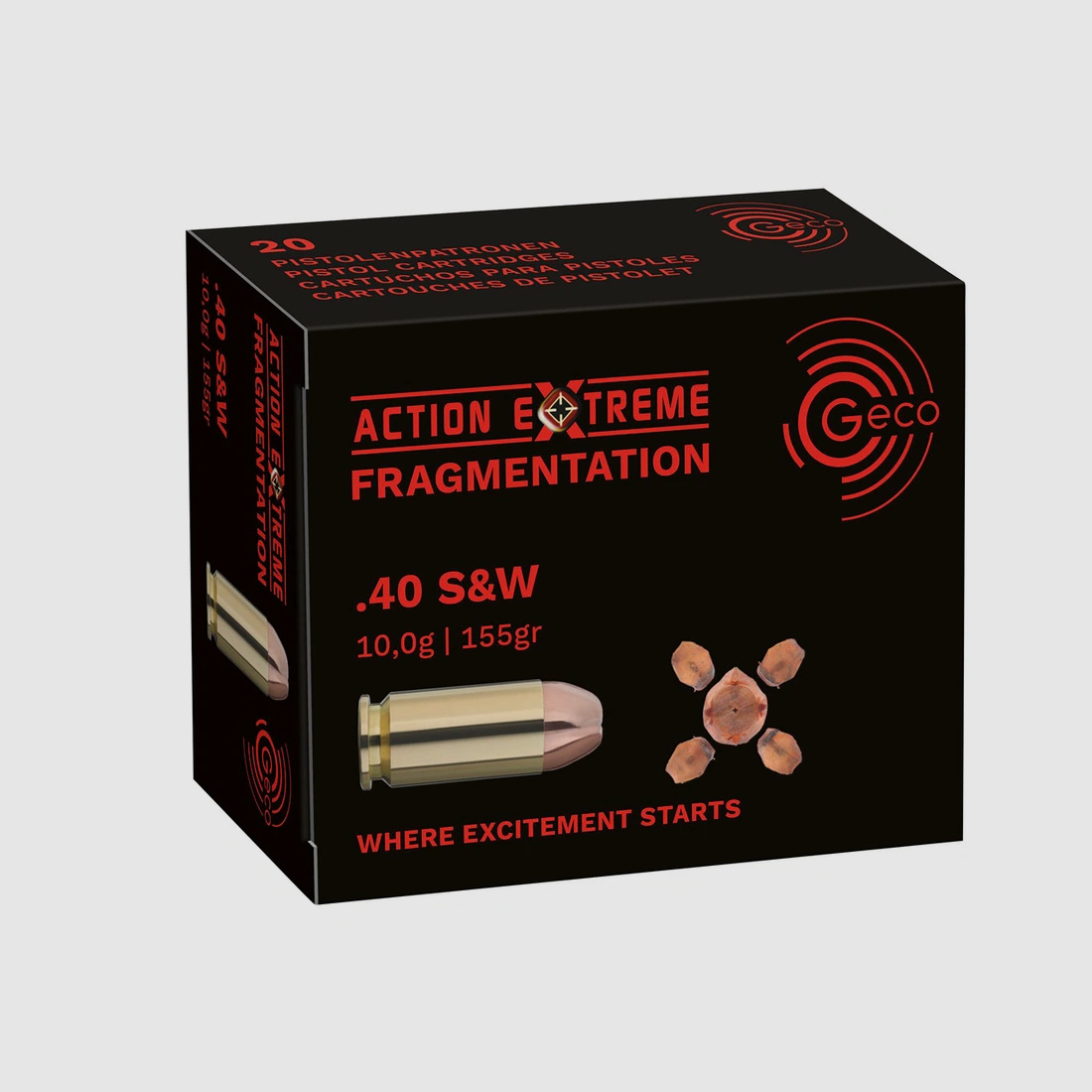 .40 S&W Action Extreme Fragmentation 10,0g/155grs. Geco