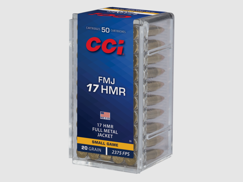 CCI Cartridges .17 HMR FMJ 20 Grains, image 1 of 2
