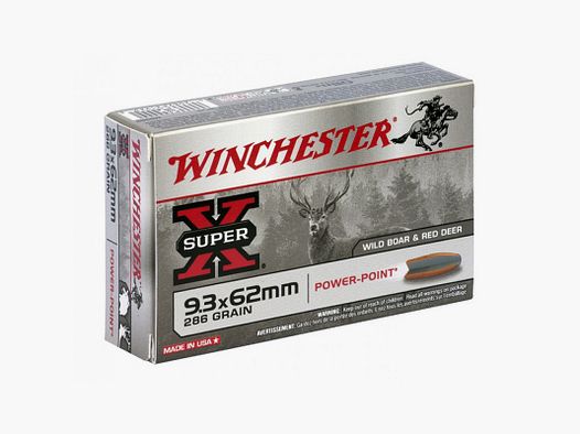 Winchester Super-X 9,3x62 286GR Power Point 20 cartucce