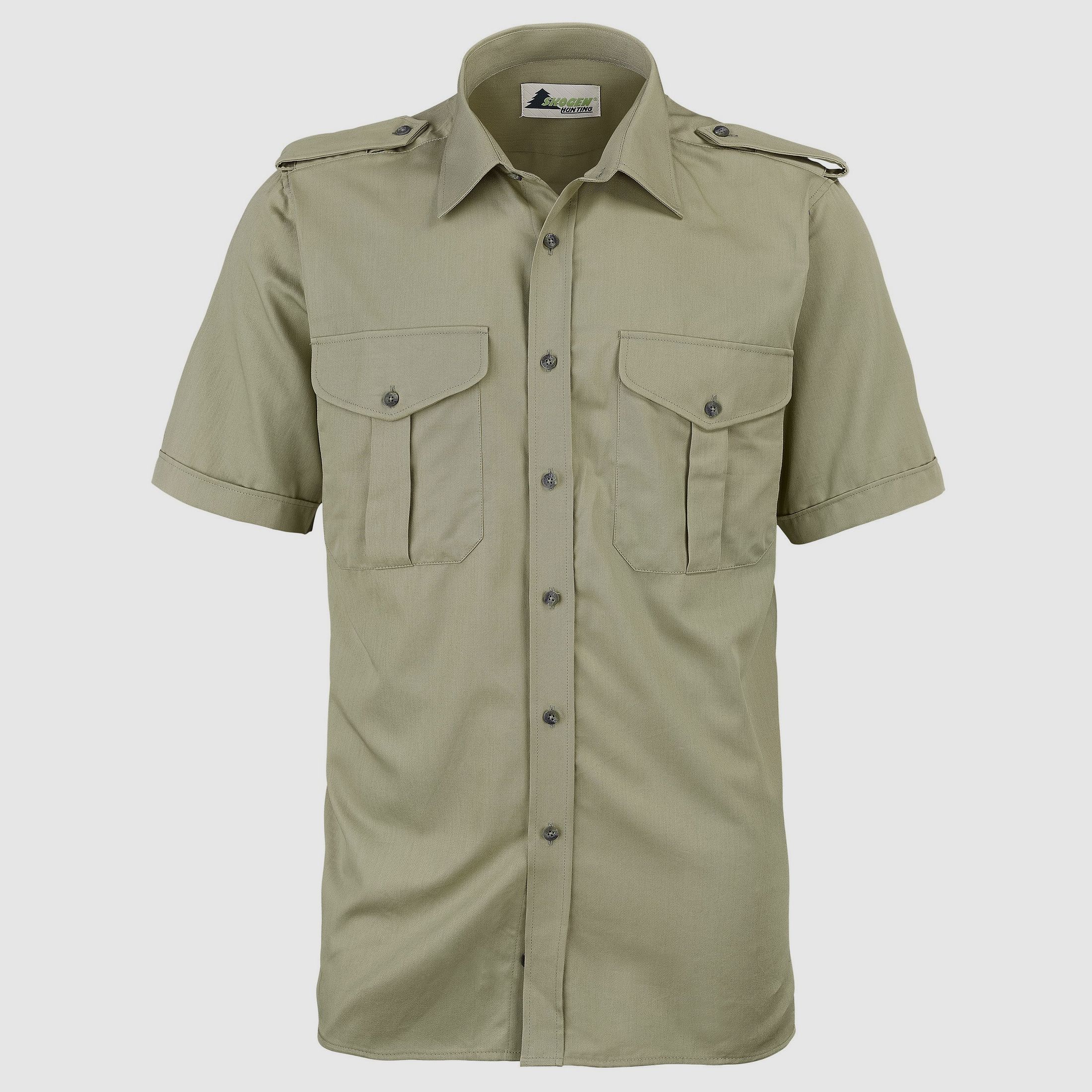 Skogen Herren-Forstdiensthemd Slim Fit, Kurzarm