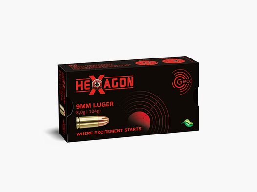 9X19 GECO Hexagon 124 gr HP