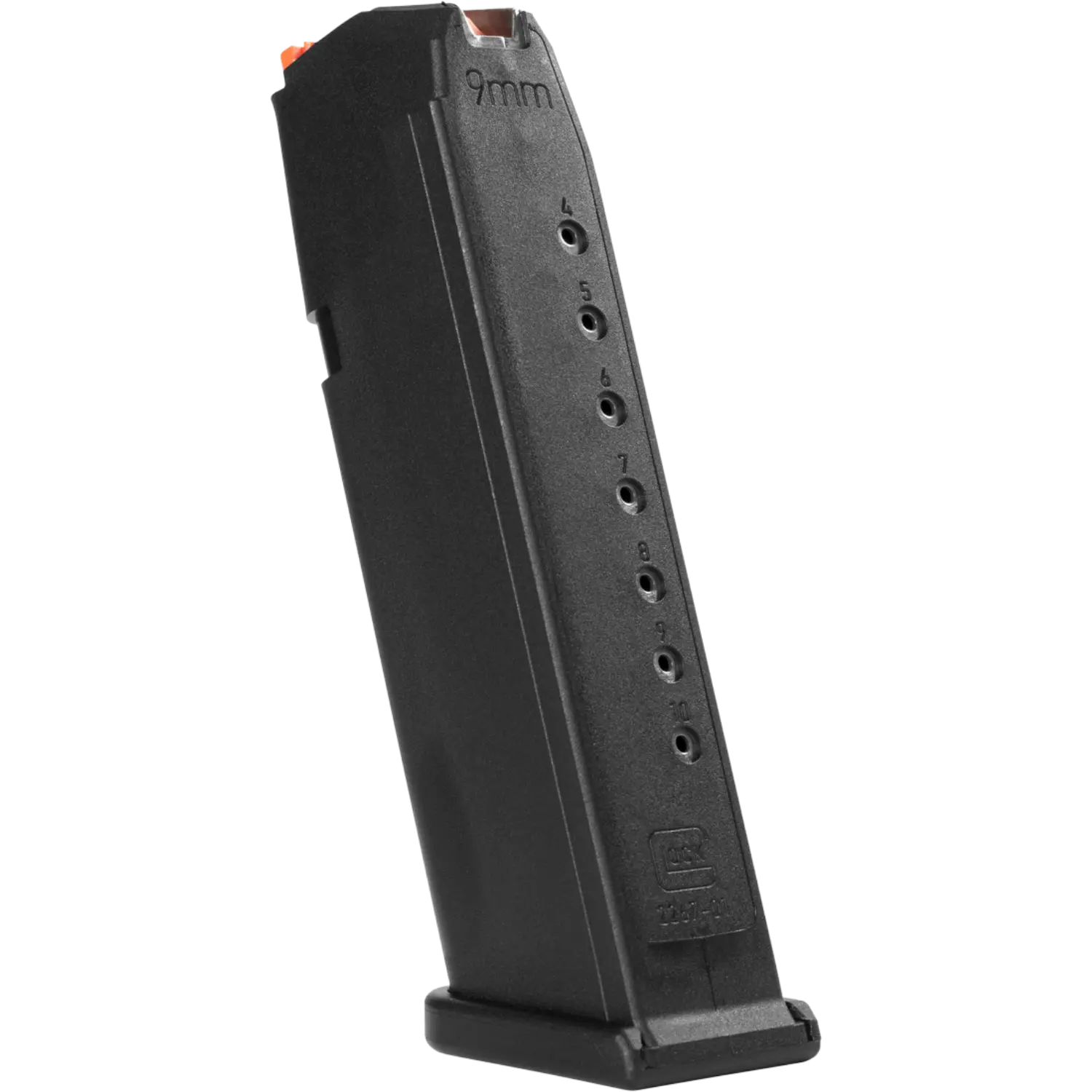 Glock 17 Magazin Kal. 9mm Luger 10 Schuss - Schwarz mit Orange Follower GEN 5