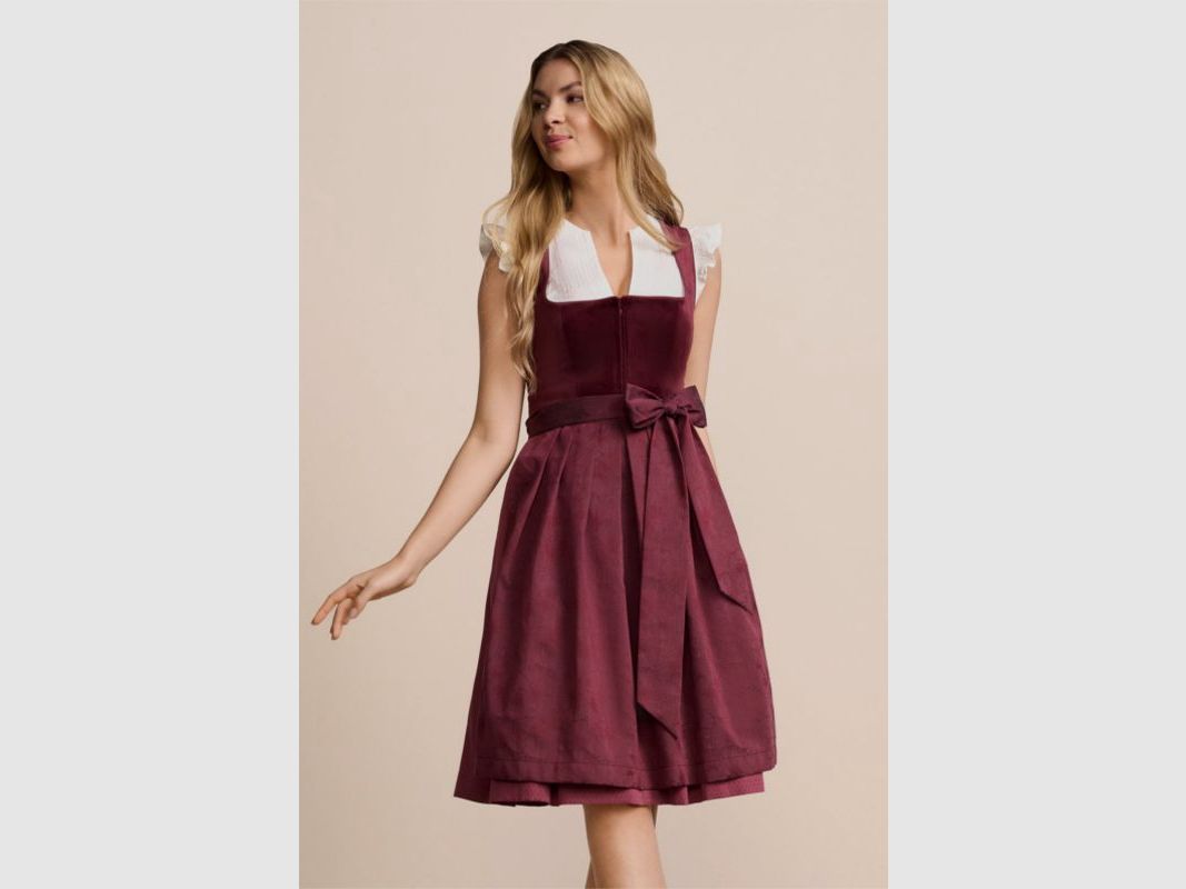 Krüger D-Dirndl Oleanna Samt 60cm | beere, Bild 4 von 8