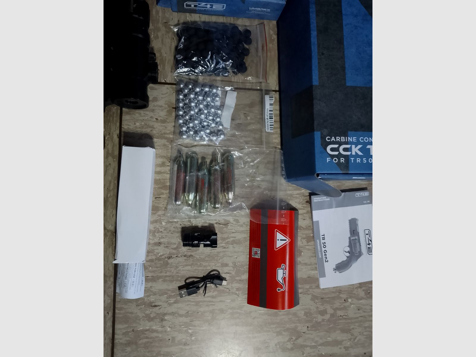 Neu T4E RAM HDR50  Tr50 gen2 + Carbine Conversion Kit+ Alu kugeln + Rubberballs .50 + Flashlight + CO2 Kapseln+ Visier Ovp 