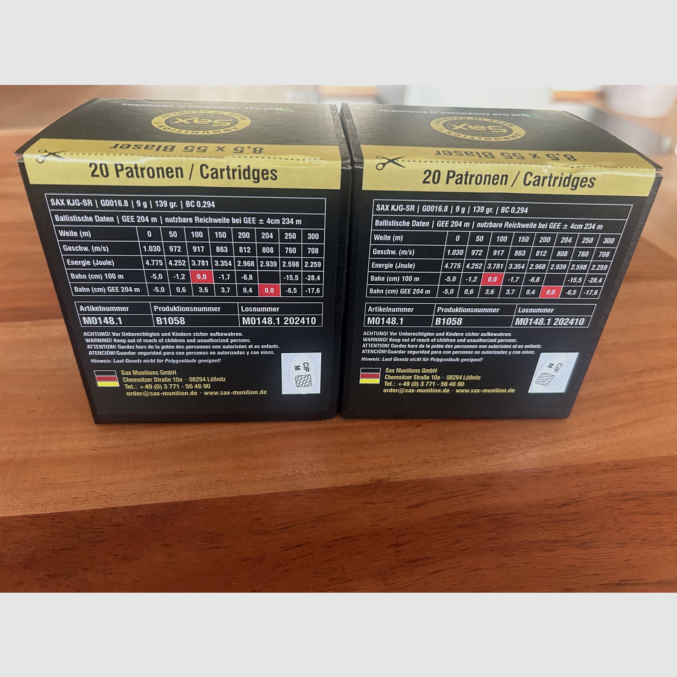 8,5x55 Blaser Sax KJG-SR (9 g-138,9 gr)