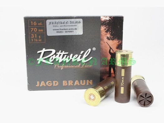 Rottweil Jagd Braun 16/70 3,0mm 10Stück Staffelpreise