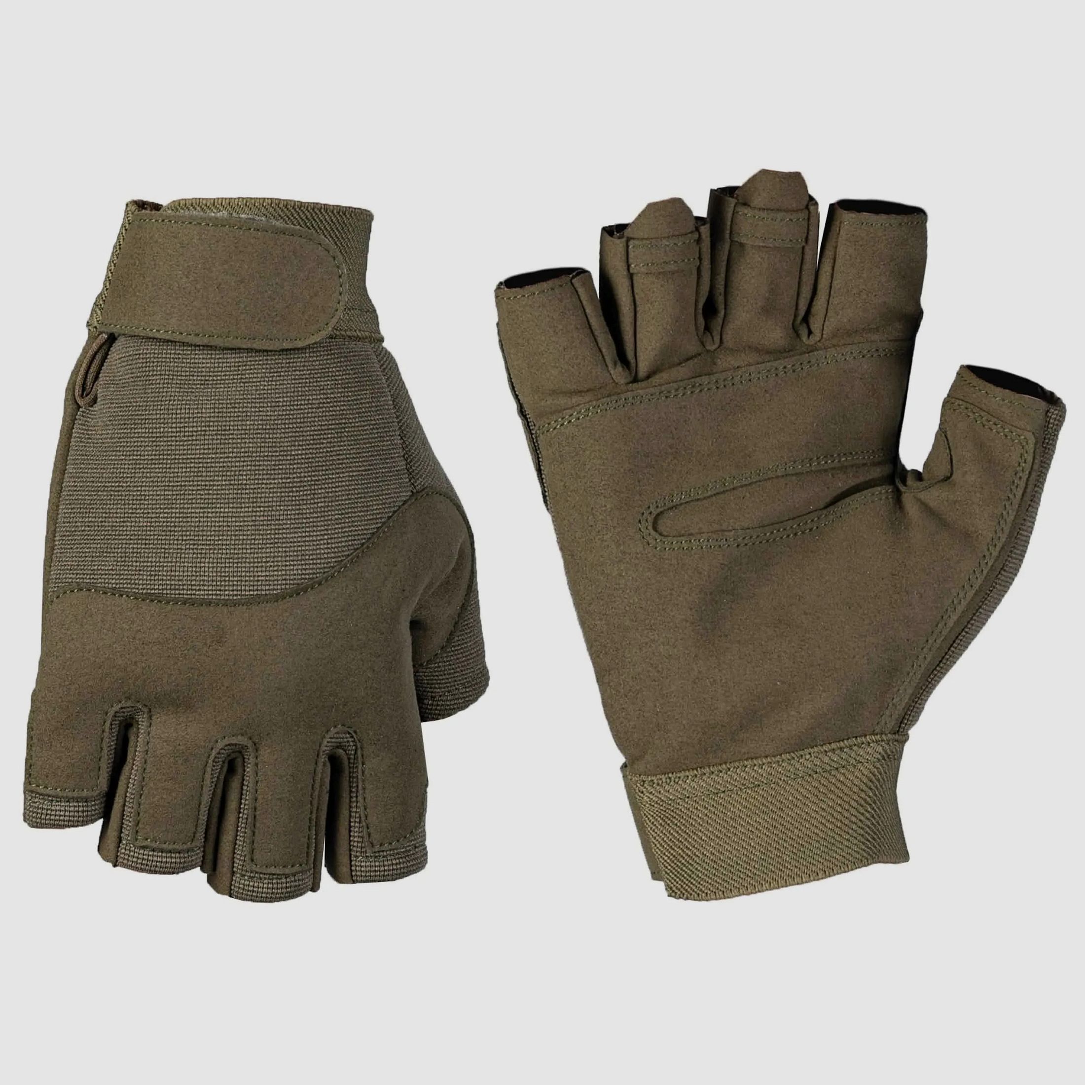 Guantes Mil-Tec de medio dedo, guantes de dedo para el ejército