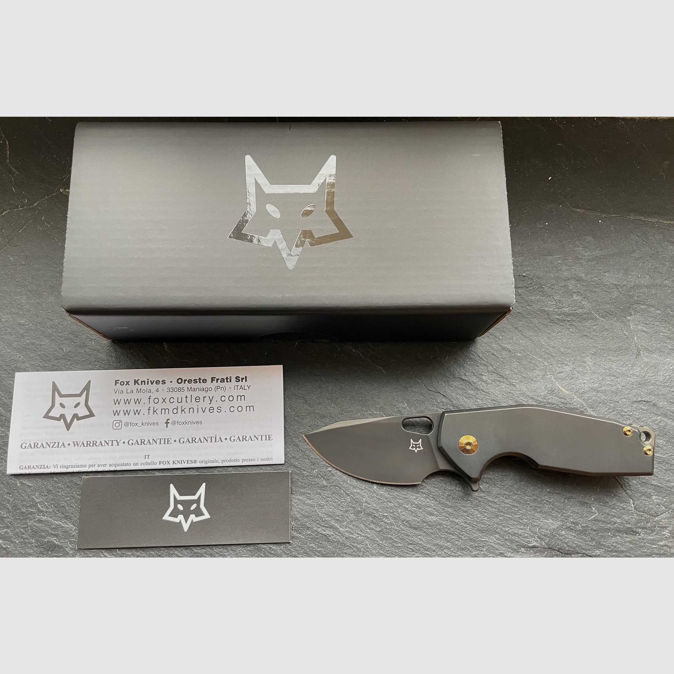 Fox Knives Suru FX-526 TI BB Black PVD Voxnaes M390 Titan Folder