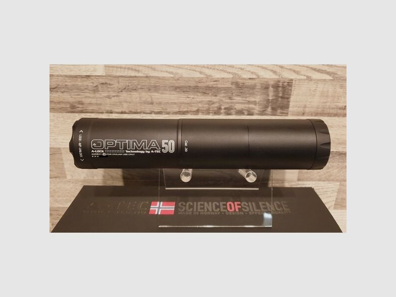 Neuware vom Fachhandel - Schalldämpfer A-TEC Optima 50 Kal. .30 A-LOCK Schnellverschluß - 31dB !!!