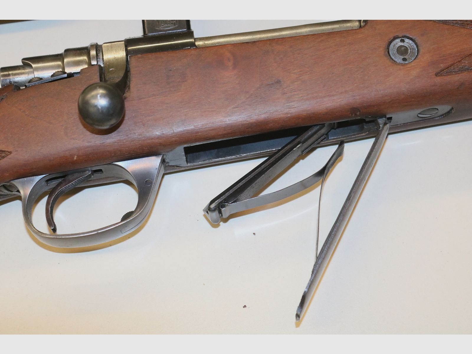 Repetierbüchse Mauser K 98 mit Mündungsgewinde für Schalldämpfer