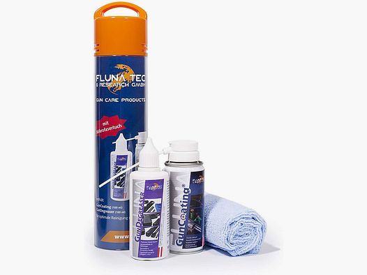 Flunatec graisse/nettoyant/huile kit d’entretien des armes 1 2x 100 ml + chiffon