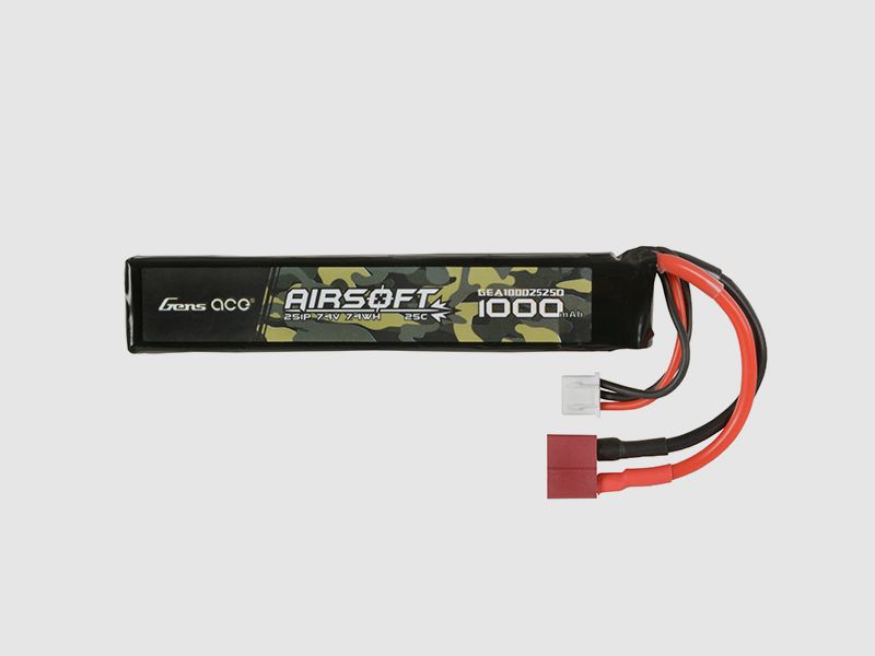 Gens Ace 25C 1000mAh 2S1P 7.4V Sticktype mit T-Stecker