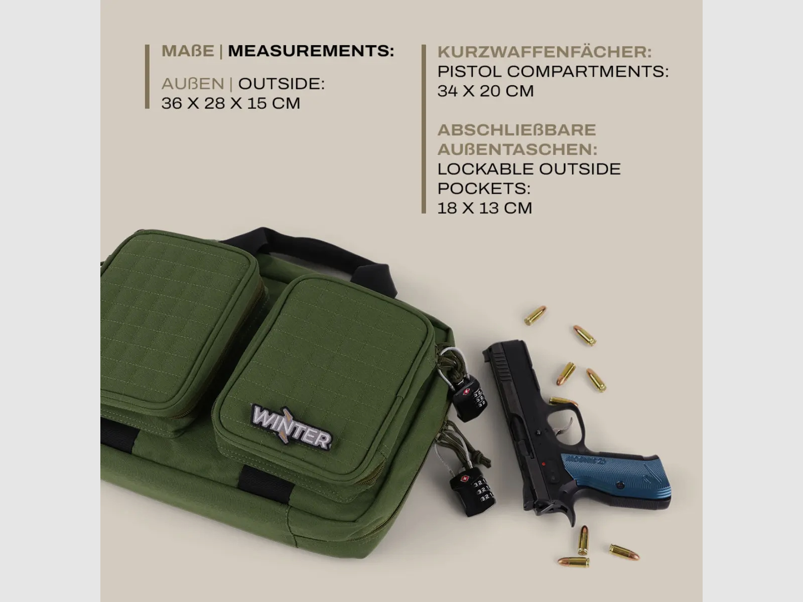 Winter Pistol Bag Forest