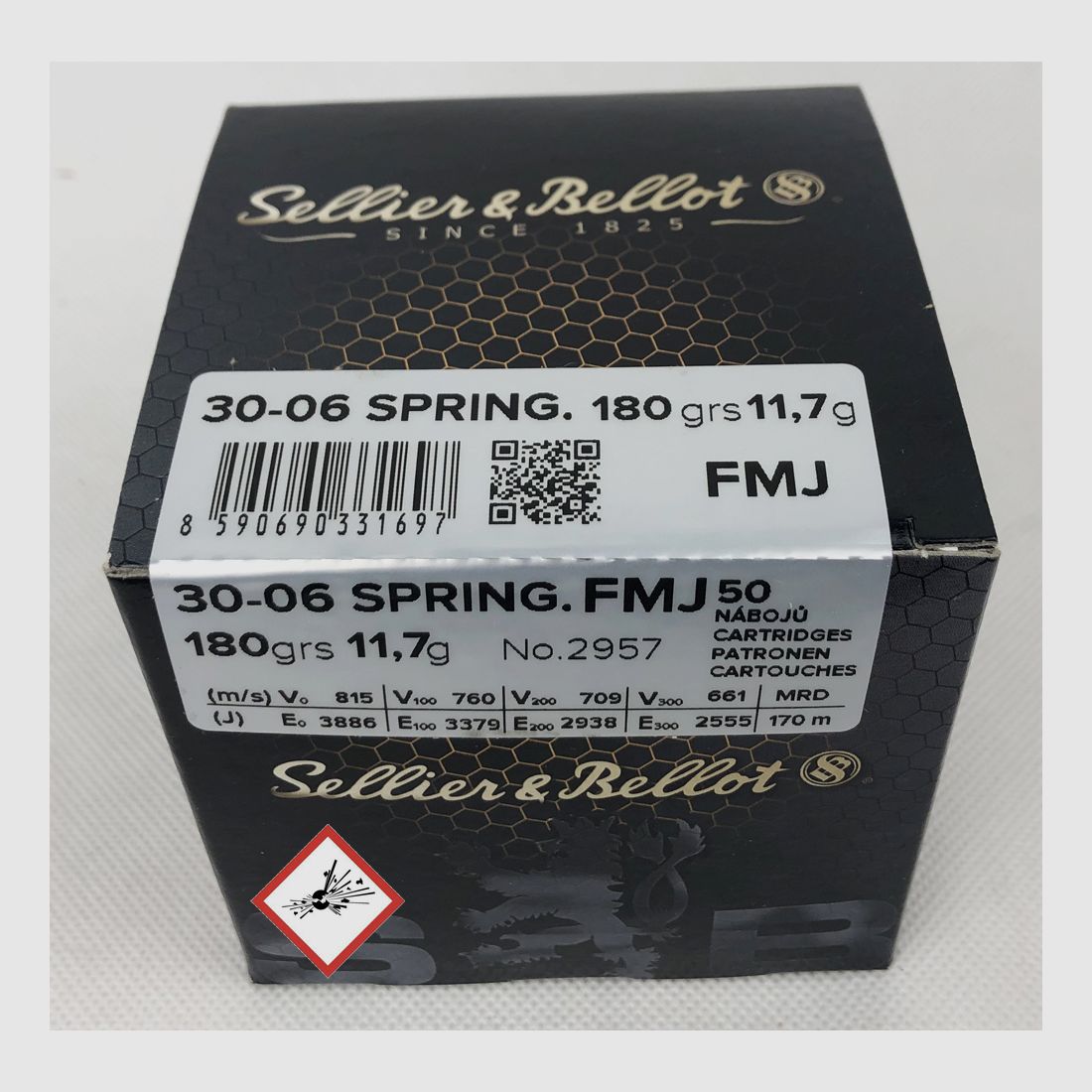 Sellier & Bellot rifle cartridge cal. .30-06 FMJ 180grs