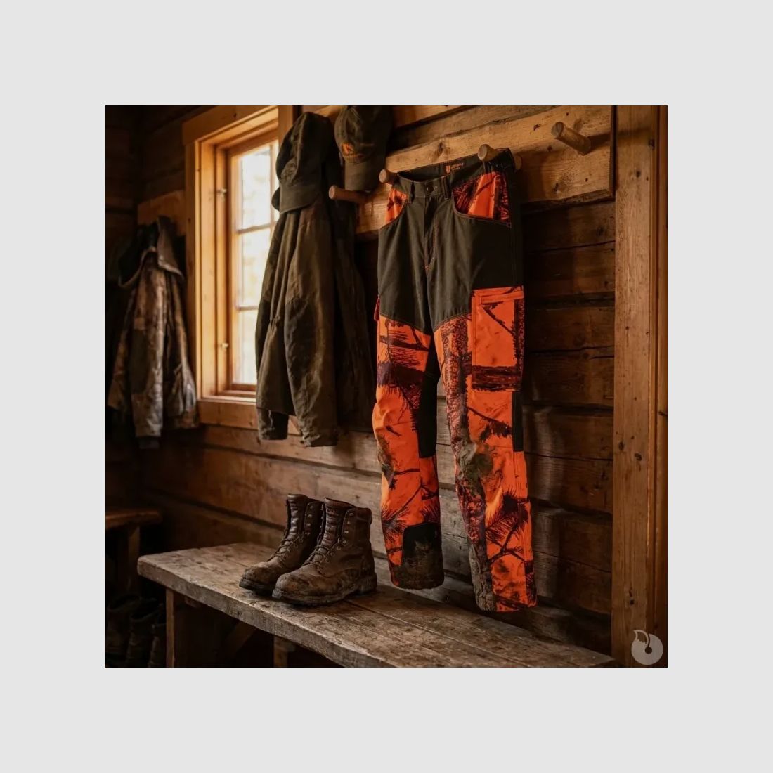 Pantalón anti-espinas Treeland Maquisard camo naranja, imagen 3 de 6