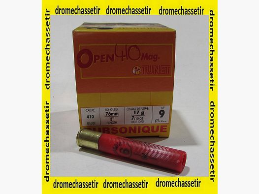 Box mit 25 Patronen Kal. 410 Tunet Subsonisch Bleischrot 9