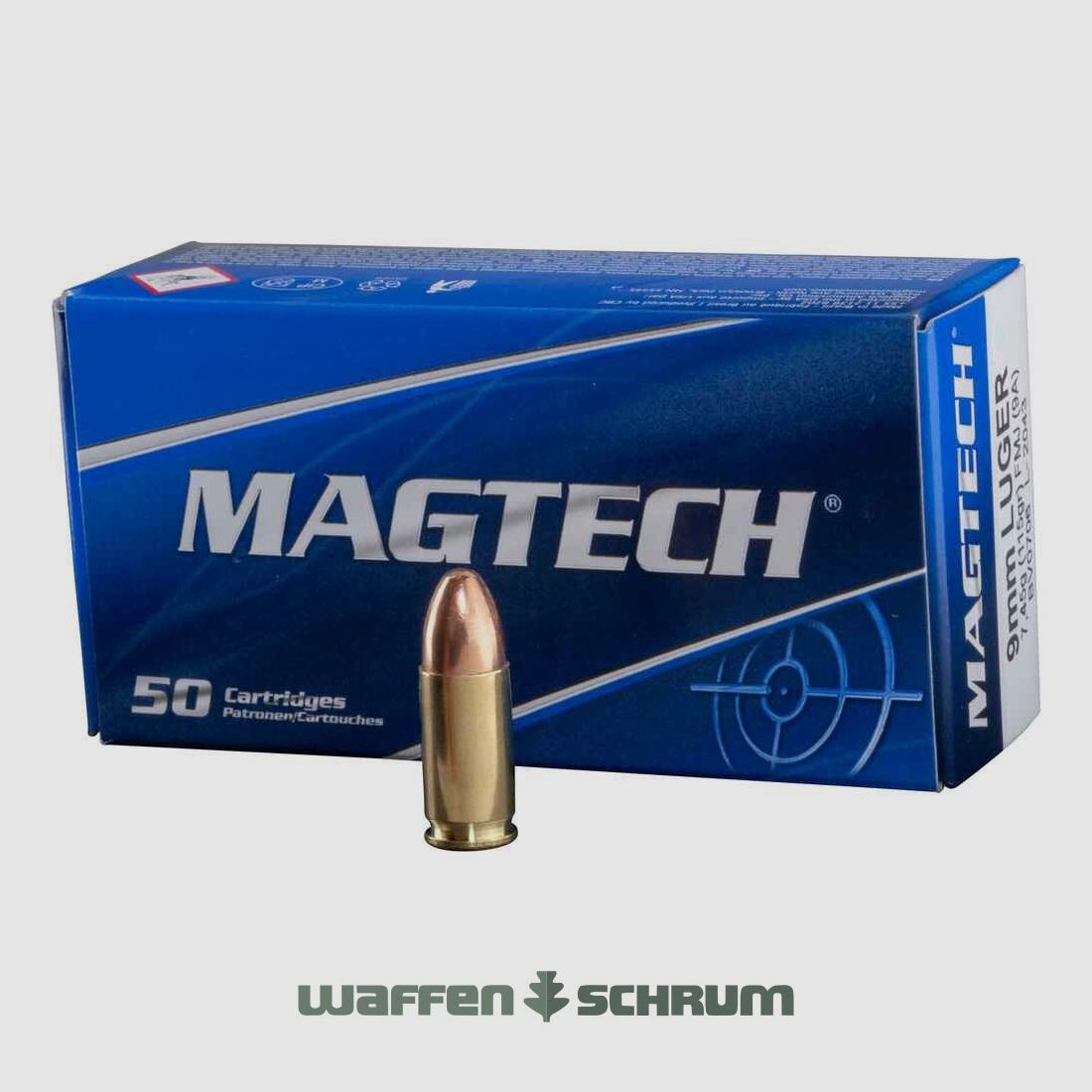 Magtech ołowiany okrągły nos 8,0g - 123gr. 9mm Luger