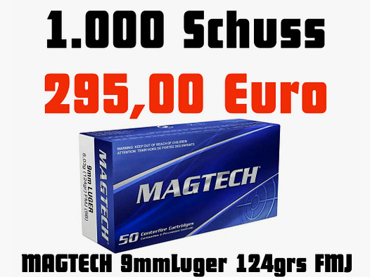 Magtech Vollmantel FMJ 8,0g/124grs. 1.000 Schuss
