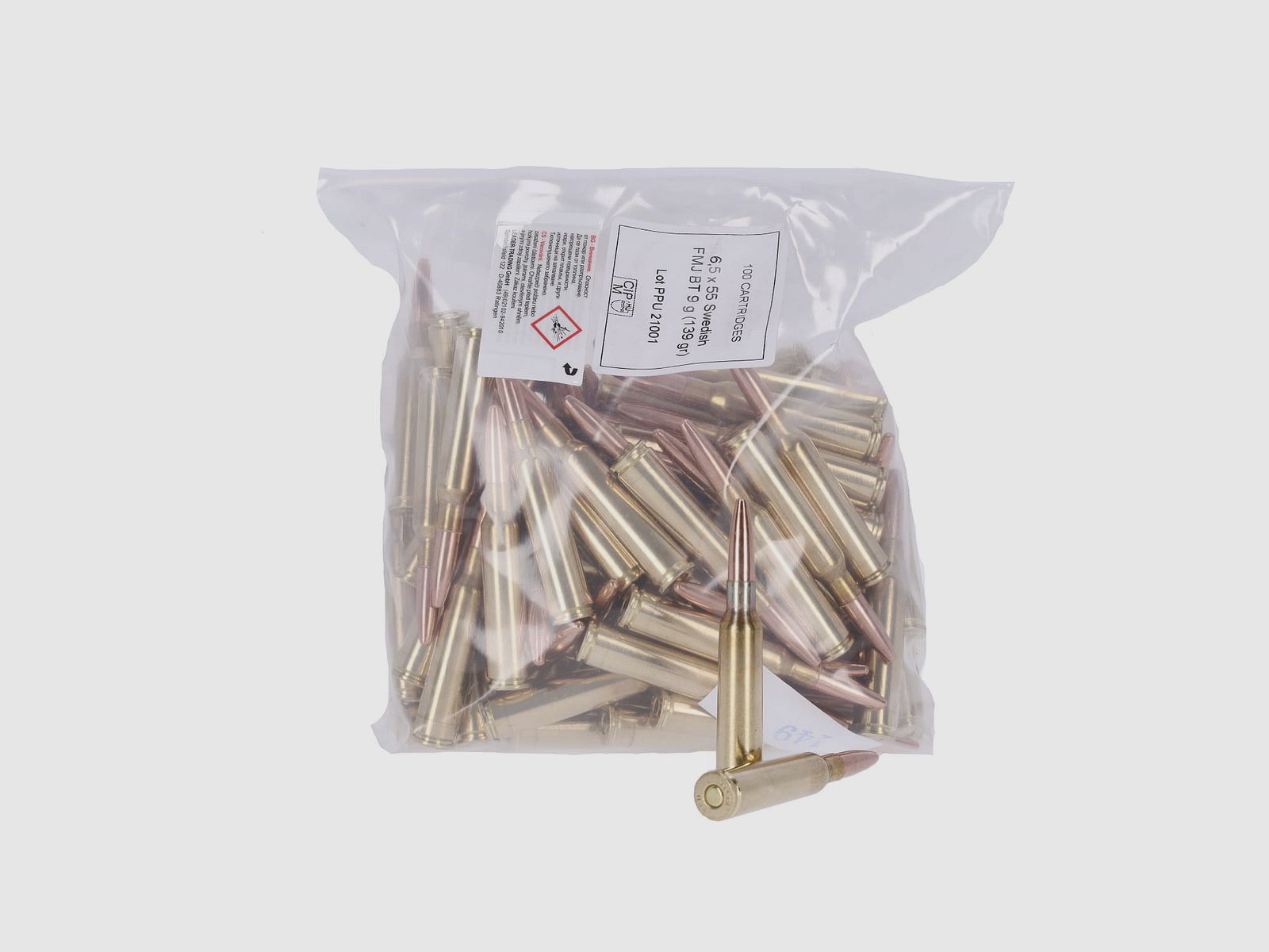 PRVI/PPU 6,5x55 Swedish FMJ 139 gr. - 100 pièces, image 1 sur 2