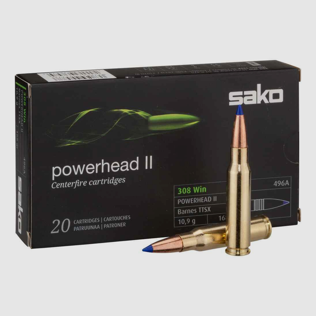 .308 Win. Barnes TTSX 10,9g/168 grs. Sako