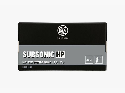 RWS .22 lr SUBSONIC HP 40grs / 2,6g