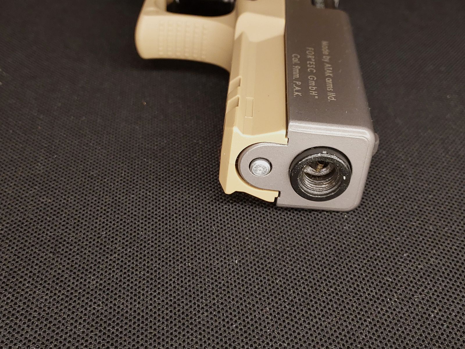 Zoraki 917 pistola de fogueo 9mm P.A.K. desierto TAN TITANSCHLITTEN (PTB 1023)