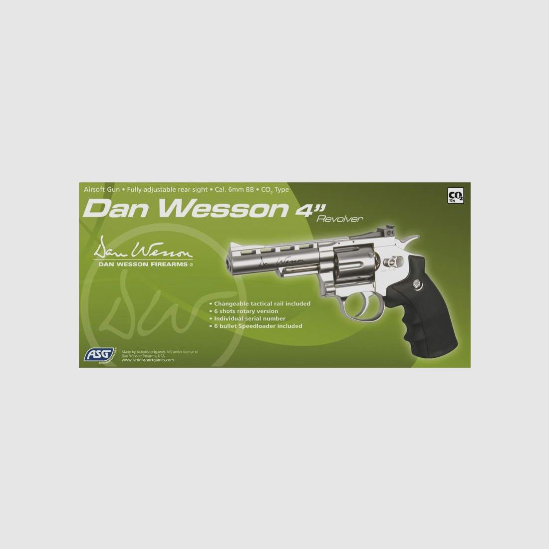 RÉPLIQUE REVOLVER DAN WESSON SILVER 4'' CO2, image 3 sur 3