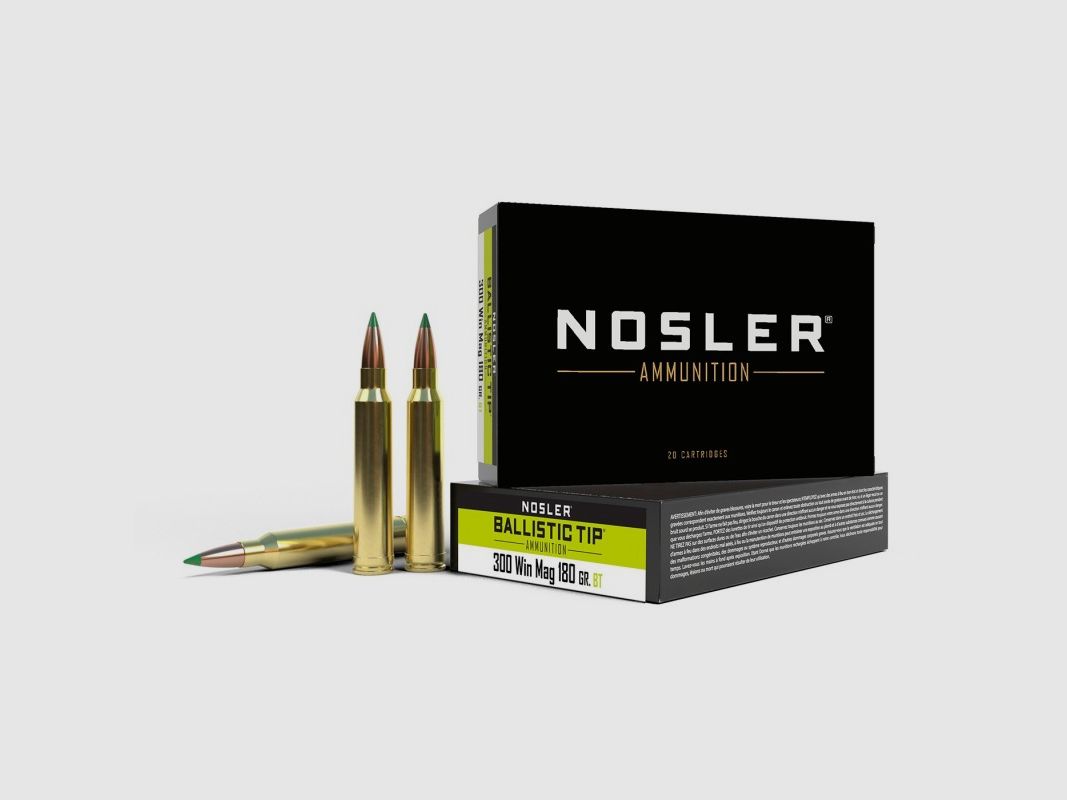 Nosler Munition .300 Win Mag 180gr Ballistic Tip